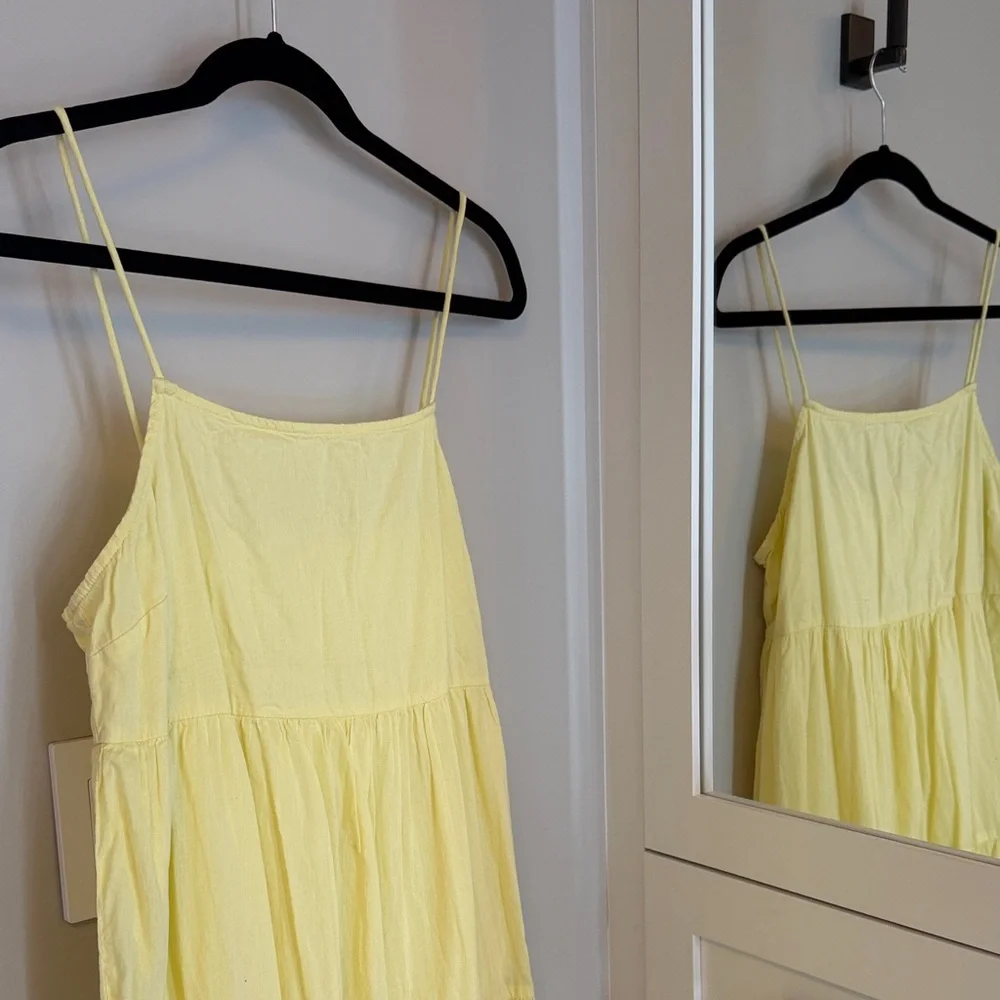Mango Yellow Tiered Maxi Dress - Picture 4 of 7